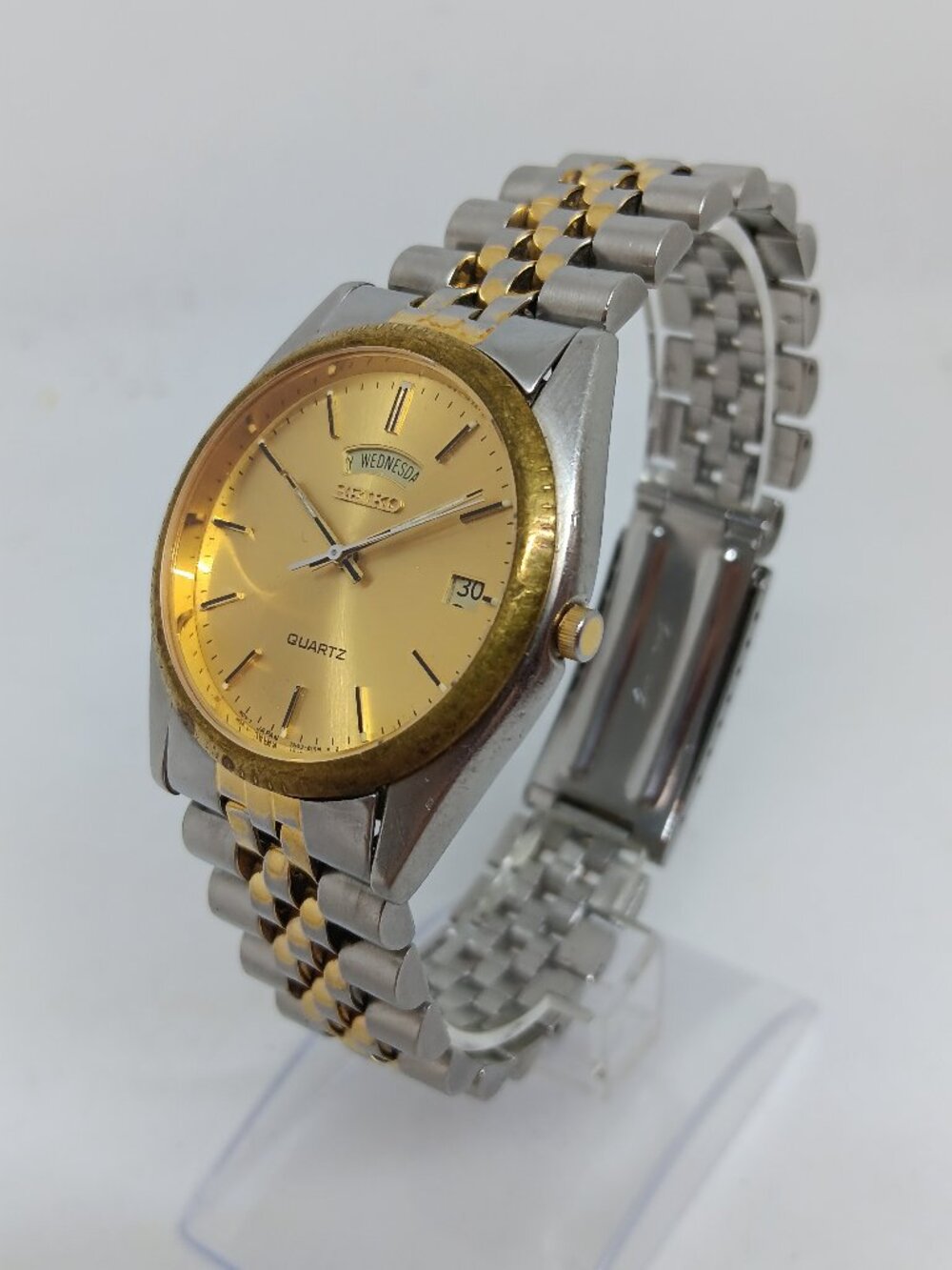VINTAGE 1995 Seiko President SGF204 Men's 36mm Two Tone Quartz Watch PLS READ